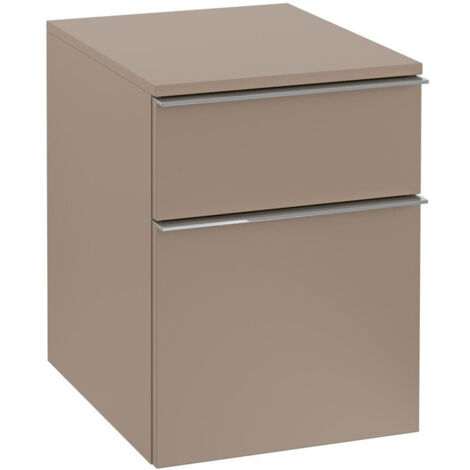 Villeroy &amp Boch Venticello prolunga armadio Venticello A95401, 404x529x477mm, per il collegamento al mobile base lavabo, colorazione: Laccato nero opaco opaco, maniglia: cromo lucido - A95401PD