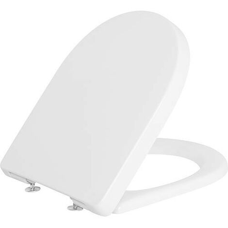 Villeroy & Boch – Abattant WC Duroplast blanc – Charnières inox Softclose – Quick Release pour nettoyage facile – Compatible cuvettes standards