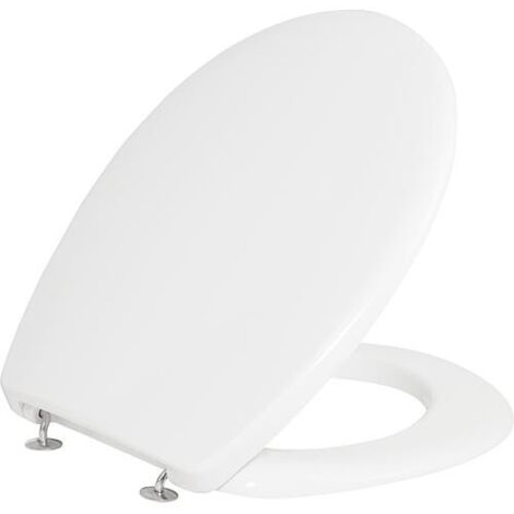Villeroy & Boch – Abattant WC NEWO Duroplast avec SoftClose et Quick Release – Ovale, charnières en acier inoxydable – Pour WC standard
