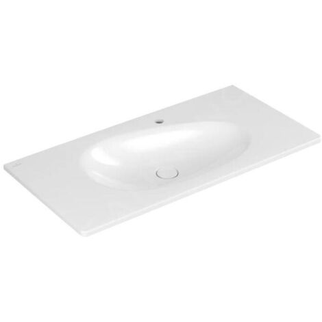 Villeroy & Boch Antao - Meuble lavabo 100x50 cm, sans trop-plein, trou de robinetterie, CeramicPlus, blanc alpin 4A76A2R1