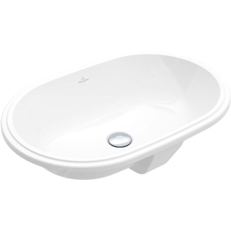 Villeroy & Boch Architectura - Lavabo à encastrer, 570x375 mm, sans trop-plein, CeramicPlus, blanc alpin 5A7661R1