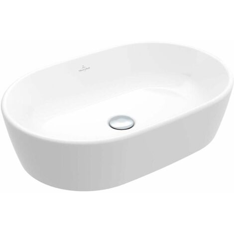 Villeroy & Boch Architectura - Lavabo da appoggio, 60x40 cm, senza troppopieno, CeramicPlus, bianco alpino 5A2661R1