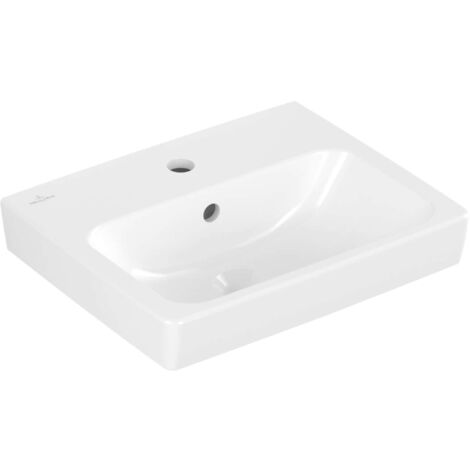 Villeroy & Boch Architectura - Lave-mains 45x37 mm, avec trop-plein, trou pour robinetterie, blanc alpin 43874501