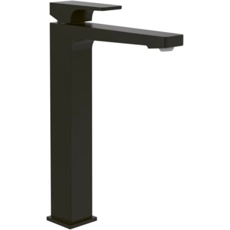 Villeroy & Boch Architectura Square - Grifo de lavabo con desagüe Push-Open, AquaSmart, negro mate TVW125002000K5