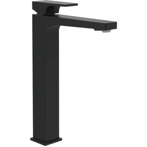 Villeroy & Boch Architectura Square - Waschtischarmatur mit Push-Open-Ablaufgarnitur, AquaSmart, schwarz matt TVW125002000K5