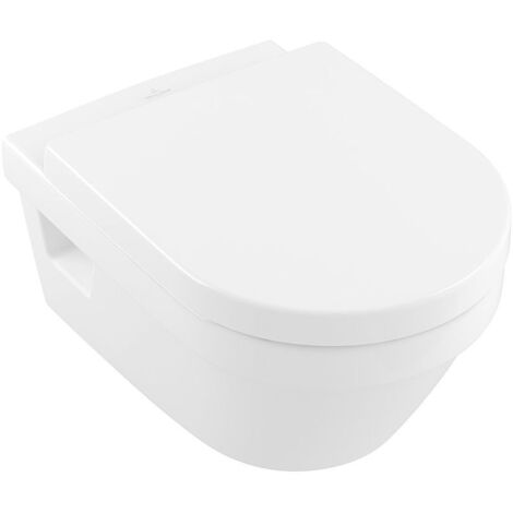 Villeroy & Boch Tiefspül-WC spülrandlos Architectura 370x530x325mm Oval wandhängend Abgang waagerecht Direct-Flush, Weiß Alpin