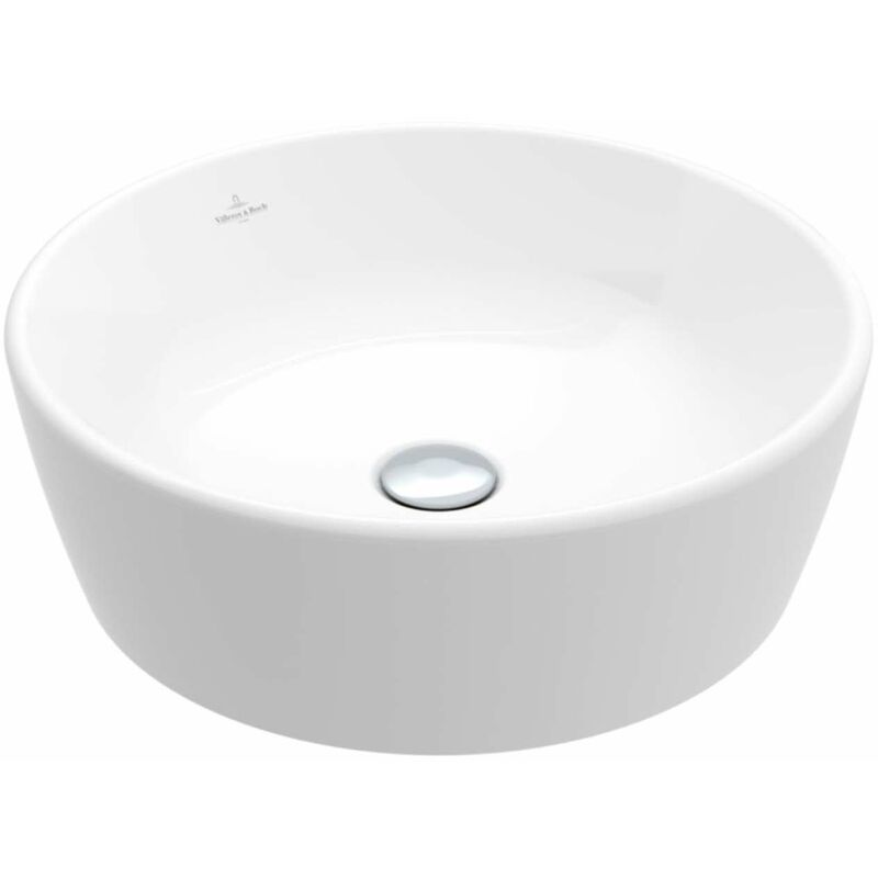 Villeroy&boch - Architectura - Vasque à poser, diamètre 45 cm, avec trop-plein, CeramicPlus, blanc alpin 5A2545R1