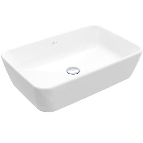 Villeroy & Boch Architectura - Vasque à poser sur plan de travail, 60x41 cm, avec trop-plein, blanc alpin 5A2760R1