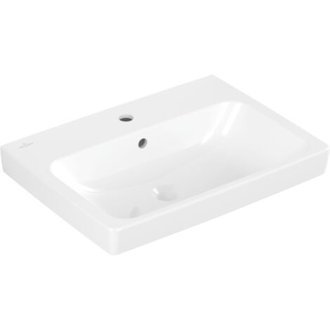 Villeroy & Boch Architectura - Waschtisch 60x45 cm, mit Überlauf, Hahnloch, CeramicPlus, Alpinweiß 4A8760R1
