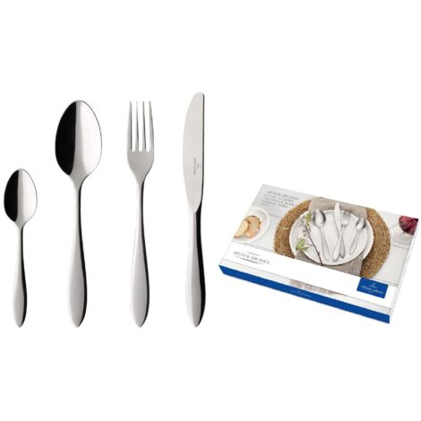 Villeroy & Boch Arthur Servizio Tavola, Acciaio Inossidabile, Metallo, 44x28x5 cm, 24 unità