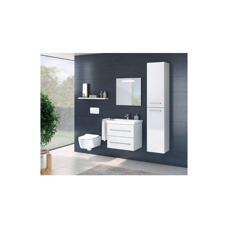 Villeroy Boch Piastrelle Bagno.Villeroy Boch Avento Armadio Laterale A89501 350x892x370 Arresto Cerniera A Destra Colorazione Grigio Cristallo A89501b1