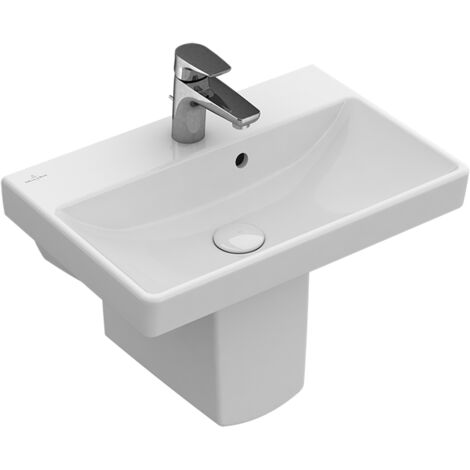Villeroy & Boch Avento - Lavabo Compact 55x37 cm, avec trop-plein, un trou de robinetterie, blanc alpin 4A005501