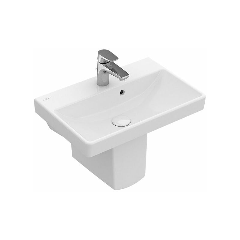 

Villeroy & Boch Avento Lavabo compacto 4A0055, 550x370mm, 1 agujero para grifo, con rebosadero, color: Blanco - 4A005501