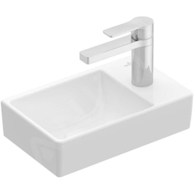 Vasque de lavage pour mains VB Avento 360x220mm rectangulaire BP li 1HL. sans ÜL. Blanc Alpin