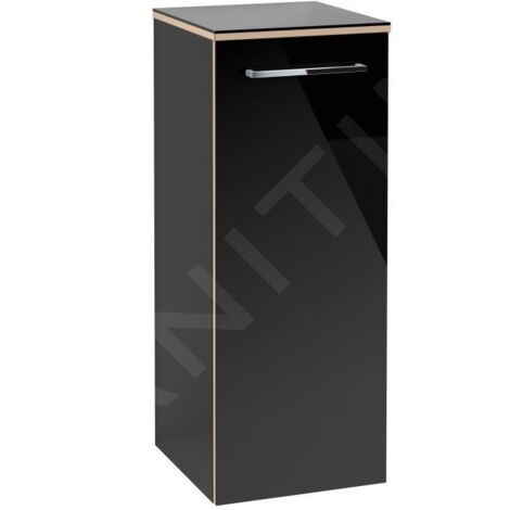 Villeroy & Boch Avento - Meuble latéral, 350x890x373 mm, 1 porte, Crystal Black A89500B3
