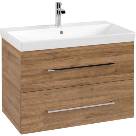 Villeroy & Boch Avento - Meuble sous lavabo 780x514x452 mm, deux tiroirs, Oak Kansas A89100RH