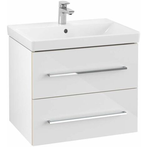 Villeroy & Boch Avento - Mobile da lavabo, 63x51x45 cm, 2 cassetti, Crystal White A89000B4