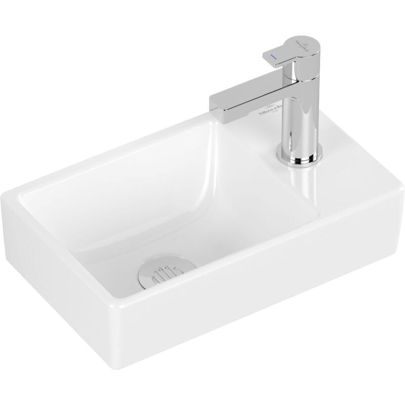 Villeroy&boch - Avento, pack lave-mains avec robinetterie, bonde clic-clac, siphon chromé et kit de fixation