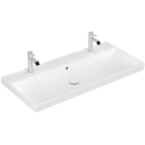 Villeroy & Boch Avento Schrankwaschtisch, 2 Hahnlöcher, mit