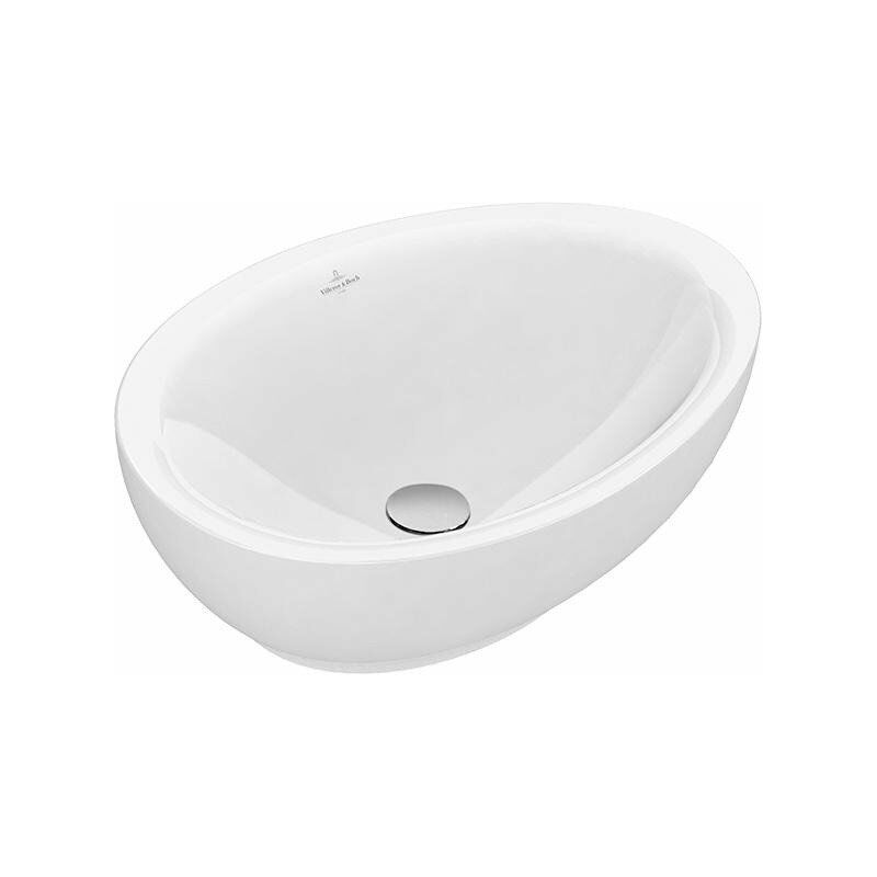 

Villeroy&boch - Aveo New Generation, Lavabos sobre encimera, 595 x 440 mm, Ovalado, para grifería mural o sobreelevada, sin plataforma para grifería,