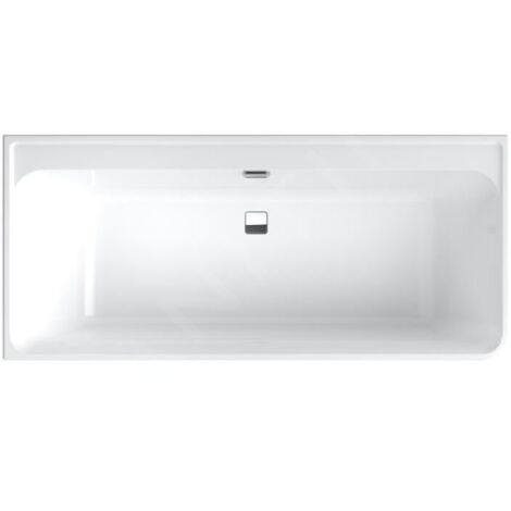 Villeroy & Boch – Baignoire rectangulaire 180x80 cm en acrylique sanitaire – Garniture de vidage et trop-plein – Pour angle droit – UBA180COR9CR00VD01