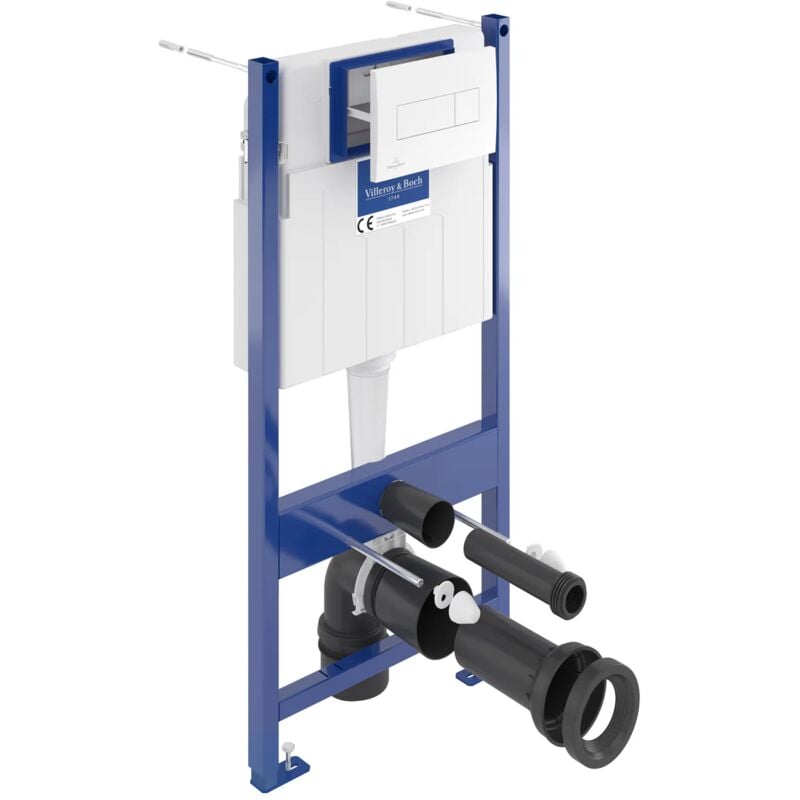 Villeroy&boch - Bâti-support sol-mur avec plaque de déclenchement 3/6 l Blanche