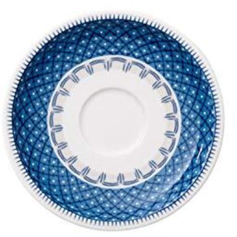 Villeroy & Boch Casale Blu Piattino per Tazzina, 12 cm, Porcellana Premium, Bianco/Blu
