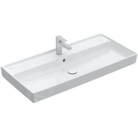 Villeroy & Boch Collaro - Meuble lavabo 1000x470 mm, avec trop-plein, trou de robinetterie, blanc alpin 4A33A501