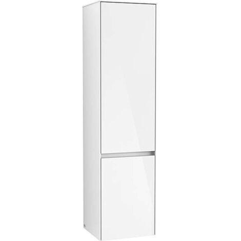 Villeroy & Boch Collaro - Mobiletto alto, 40x154x35 cm, 2 ante, cardini a dx, Glossy White C03301DH