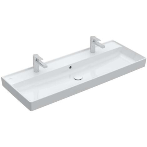 Villeroy & Boch Collaro Schrankwaschtisch, 2 Hahnlöcher, mit