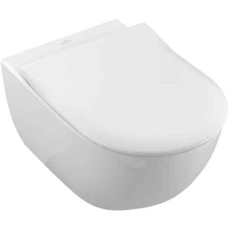 Villeroy & Boch Combi-Pack Subway 2.0 370x560x365mm Oval wandhängend Abgang waagerecht Direct-Flush, Weiß Alpin