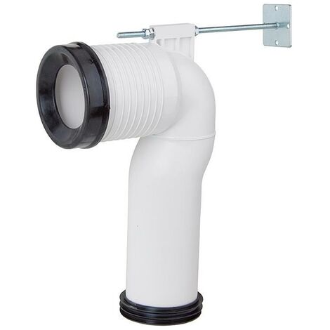Villeroy & Boch – Coude spécial évacuation blanc 70 à 160 mm – PVC pour évacuation verticale – Longueur réglable 75-185 mm – Siphon douche à l'italienne