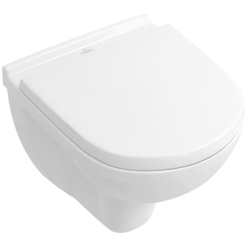 Villeroy&boch - Cuvette suspendue à fond creux, 36x49x33 cm + Abattant avec frein de chute, blanc (o.novocompact)
