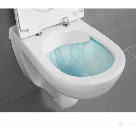 Villeroy & Boch – Cuvette WC suspendu sans bride – Dimensions 360 x 560 mm – Abattant Soft close – Sortie horizontale – Volume de chasse 3/6 l