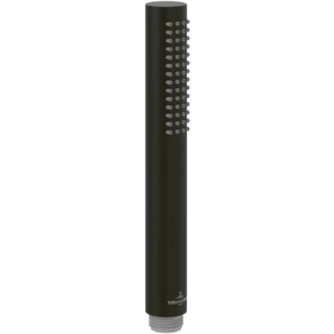 Villeroy & Boch – Douchette à main avec technologie EasyClean – Pommeau en laiton noir mat – Longueur 19,7 cm – Pour salle de bain moderne
