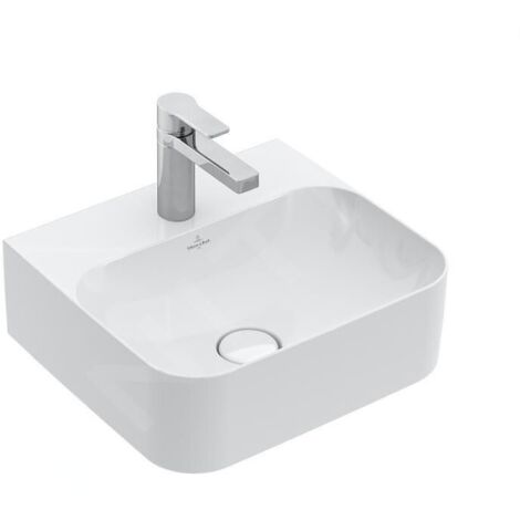 Villeroy & Boch Finion - Lave-mains avec trop-plein dissimulé, 430x390 mm, avec CeramicPlus, blanc alpin 436444R1