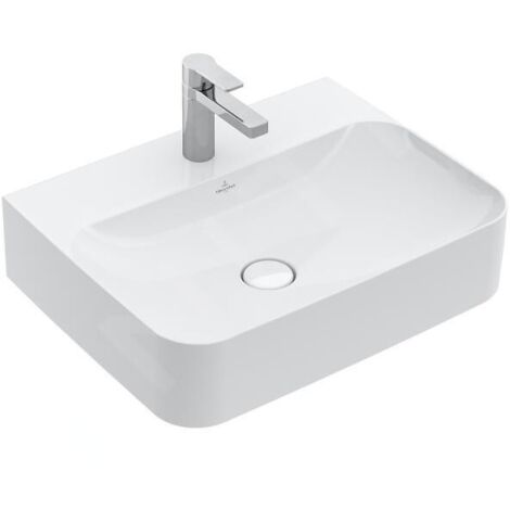 Villeroy & Boch Finion - Vasque avec trop-plein dissimulé, 60x47 cm, avec CeramicPlus, blanc alpin 41686CR1