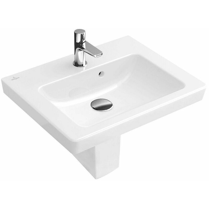Villeroy & Boch Subway 2.0 Wall Hung Basin with overflow - 450mm Wide - 1 tap hole - White - 73154501 - White