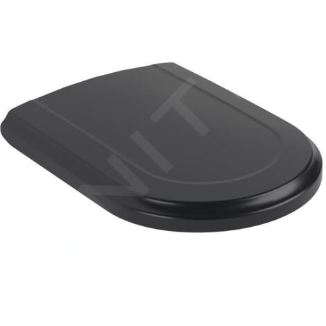 Villeroy & Boch Hommage - Abattant de WC, SoftClosing, QuickRelease, Pure Black 8809S1R7