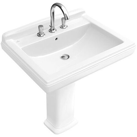 Villeroy & Boch HOMMAGE Waschtisch 650 x 530 mm, 3-Lochbohrung weiß ... Villeroy & Boch HOMMAGE Waschtisch 650 x 530 mm, 3-Lochbohrung weiß ...