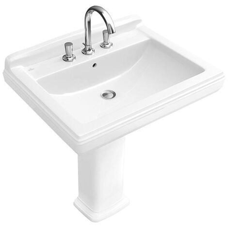 Villeroy & Boch Hommage Waschtisch, mit Überlauf, 1 Hahnloch,