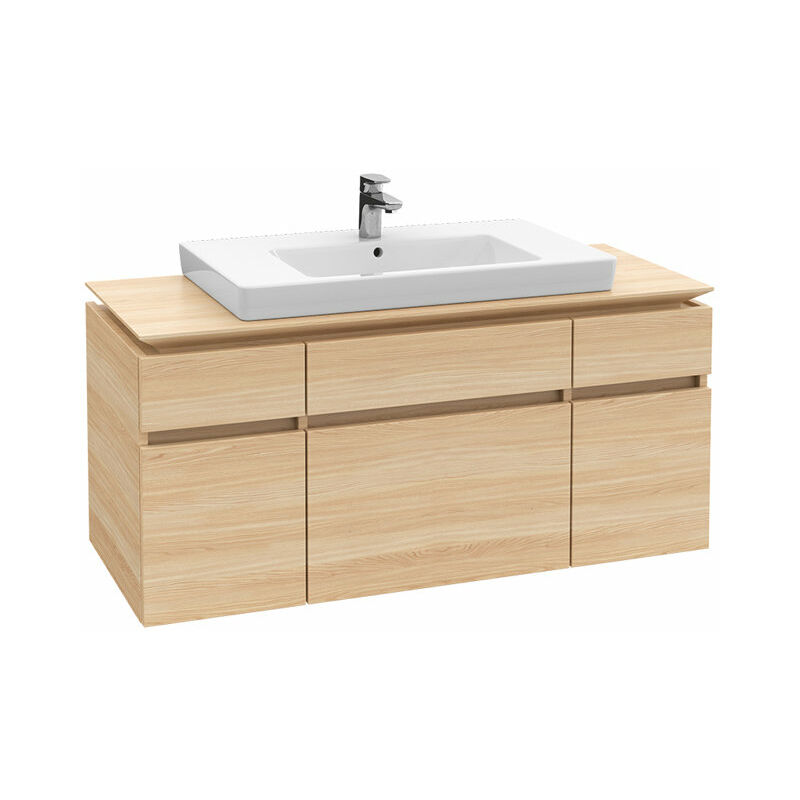 

Villeroy Und Boch Ag - Villeroy & Boch Legato Unidad de lavabo B697, 1200x550x500mm, céntrica, color: madera blanca - B69700E8