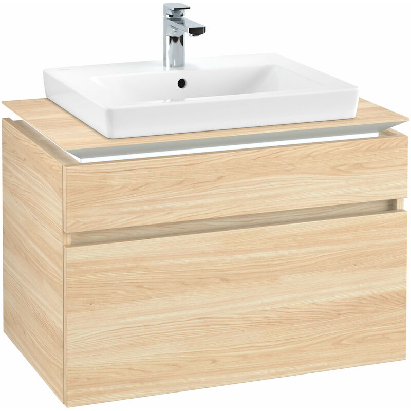 

Villeroy Und Boch Ag - Villeroy & Boch Legato Vanity unit B602, 800x550x500mm, centrada en el lavabo, iluminación LED, color: Elm Impresso - B602L6PN