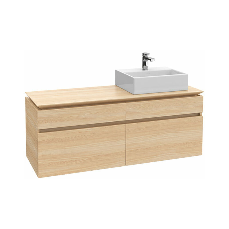 

Villeroy Und Boch Ag - Villeroy & Boch Legato Vanity unit B616, 1400x550x500mm, lavabo a la derecha, color: Elm Impresso - B61600PN