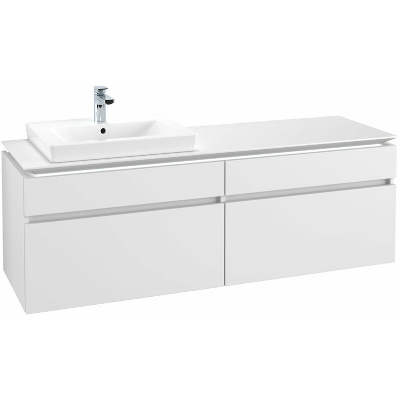 

Villeroy Und Boch Ag - Villeroy & Boch Legato Vanity unit B673, 1600x550x500mm, lavabo a la izquierda, iluminación LED, color: Blanco Mate - B673L6MS