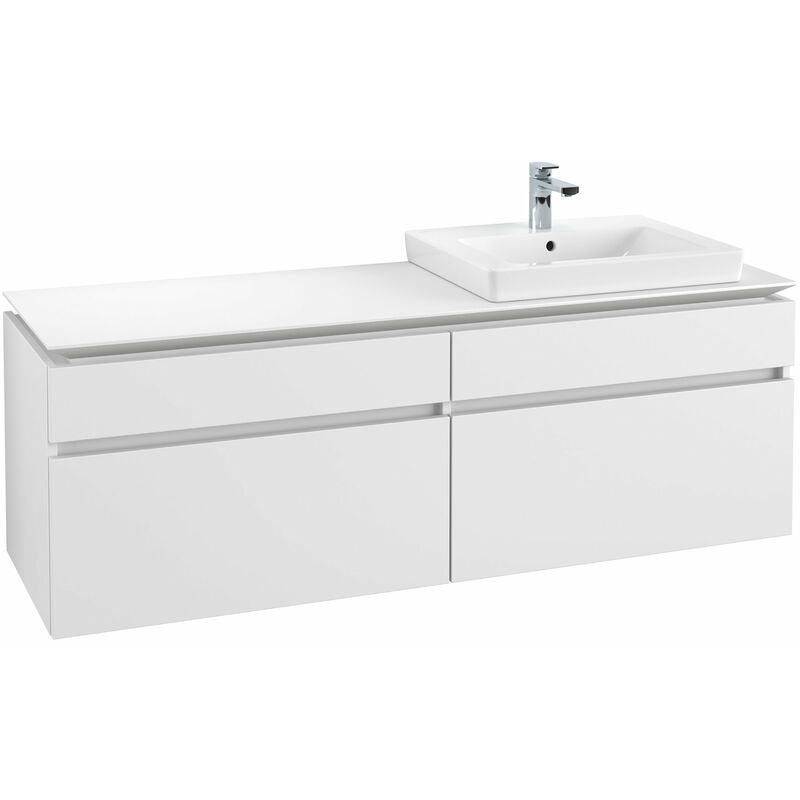 

Villeroy Und Boch Ag - Villeroy & Boch Legato Vanity unit B675, 1600x550x500mm, lavabo a la derecha, color: Blanco Mate - B67560MS