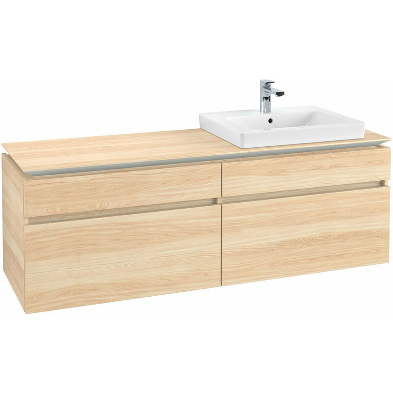 

Villeroy Und Boch Ag - Villeroy & Boch Legato Vanity unit B675, 1600x550x500mm, lavabo a la derecha, color: Elm Impresso - B67560PN