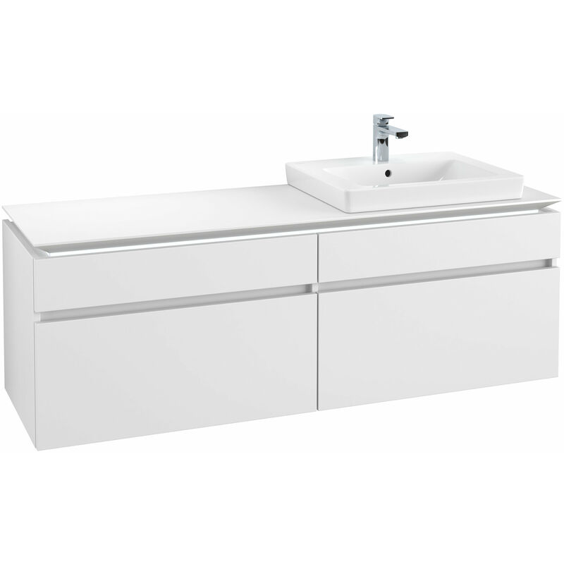 

Villeroy Und Boch Ag - Villeroy & Boch Legato Vanity unit B675, 1600x550x500mm, lavabo a la derecha, iluminación LED, color: Blanco Mate - B675L6MS