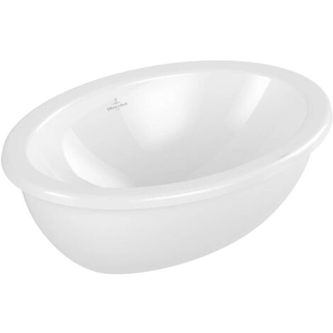 Villeroy & Boch Loop&Friends - Unterbauwaschbecken, 43x28 cm, mit Überlauf, alpinweiß 4A530001