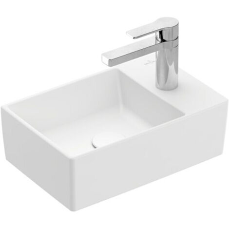 Villeroy & Boch Memento 2.0 Handwaschbecken, 1 Hahnloch, ohne